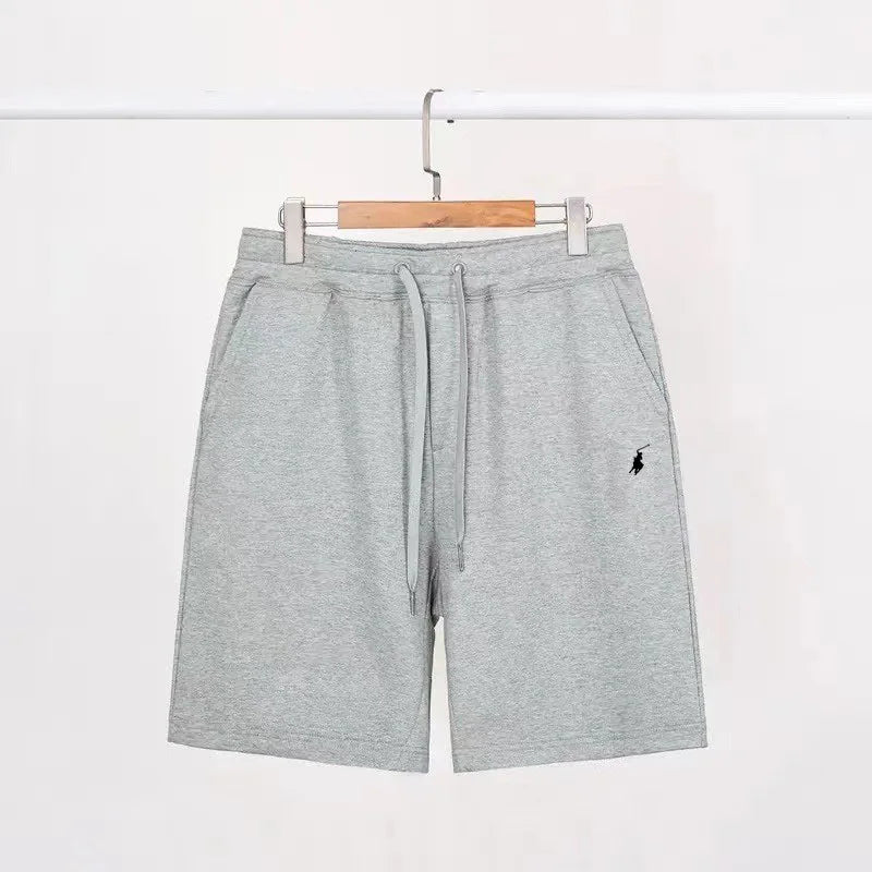 Summer RL men's shorts, 3/3 POLO sanitary pants, solid color sports pants, casual vacation, loose fit