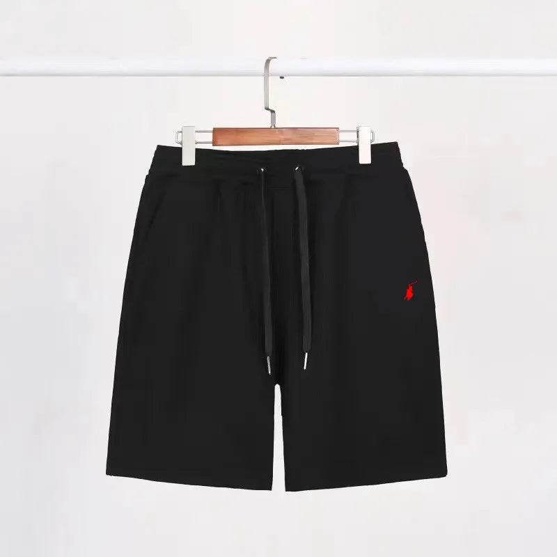 Summer RL men's shorts, 3/3 POLO sanitary pants, solid color sports pants, casual vacation, loose fit