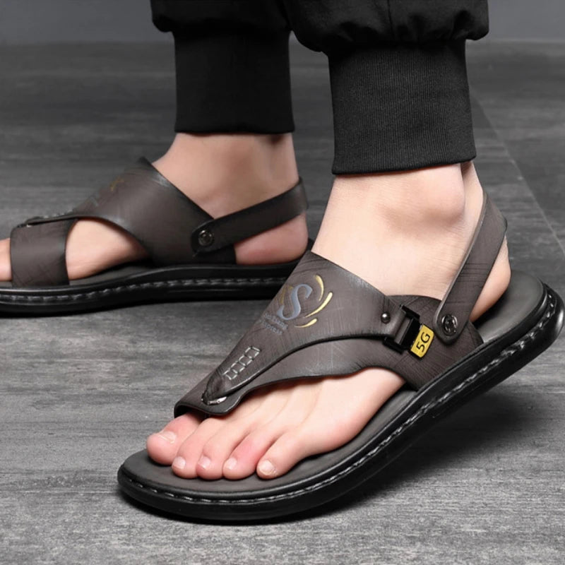 Brand Men's Sandals Summer Soft soled Anti slip Beach Shoes Male Outdoor comfortable Men slippers Luxury High Quality sandalias