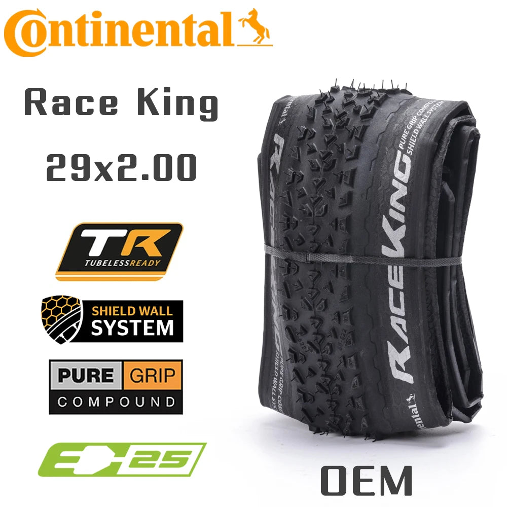 Continental Race King MTB Bicycle Tires Tubeless Rim 29 27.5 29x2.0 29x2.2 27.5x2.0 27.5x2.2 Mountain BIKE Tyre XC Accessories