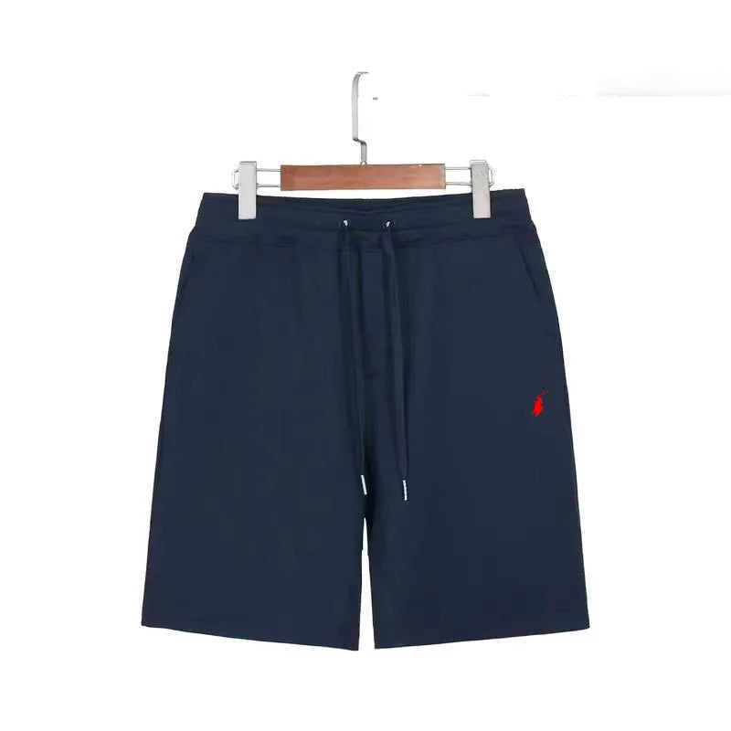 Summer RL men's shorts, 3/3 POLO sanitary pants, solid color sports pants, casual vacation, loose fit