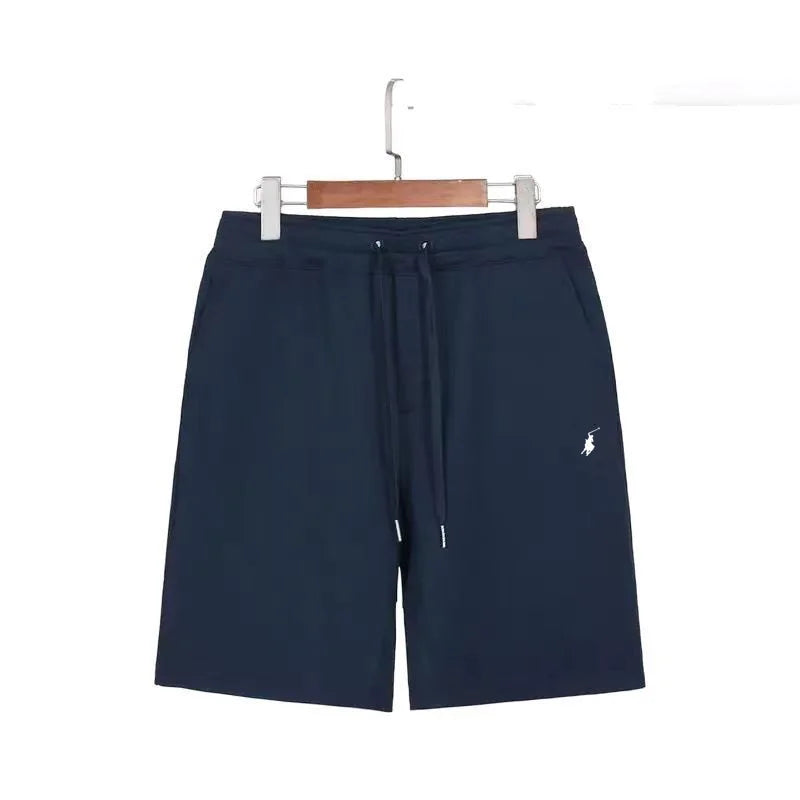 Summer RL men's shorts, 3/3 POLO sanitary pants, solid color sports pants, casual vacation, loose fit