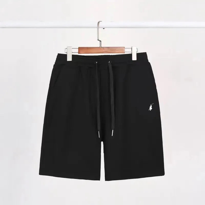 Summer RL men's shorts, 3/3 POLO sanitary pants, solid color sports pants, casual vacation, loose fit