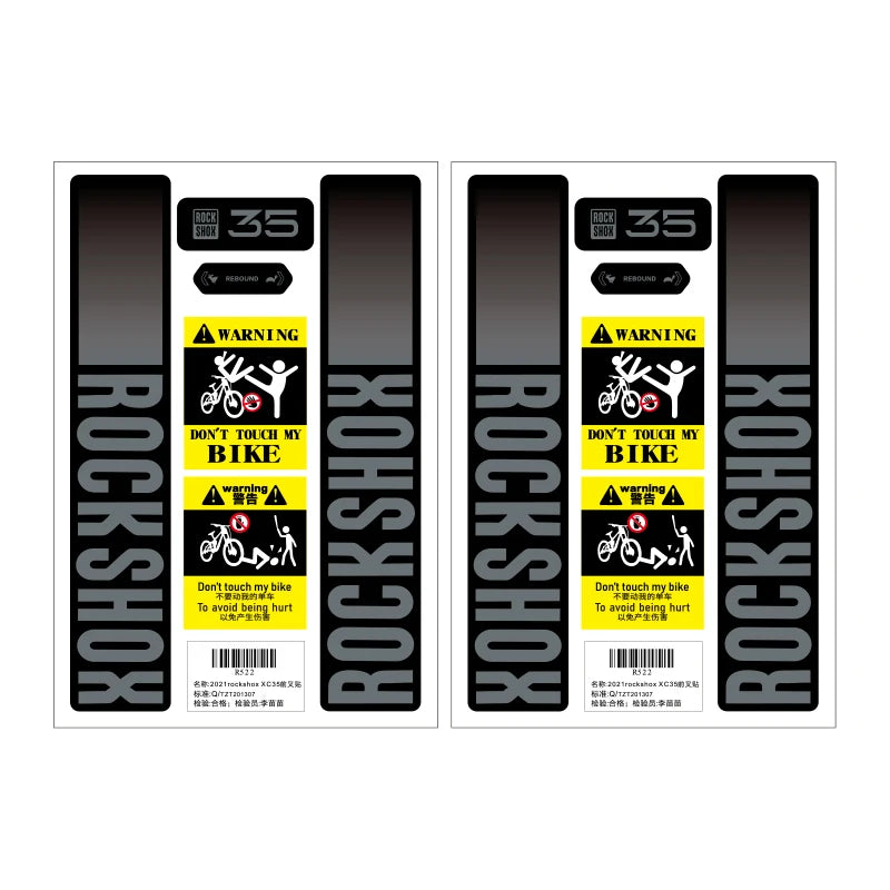 READU 2021rockshox XC35 Mountain Bike Front Fork Decals Bicycle Front Fork Stickers bike accessories accesorios para bicicletas