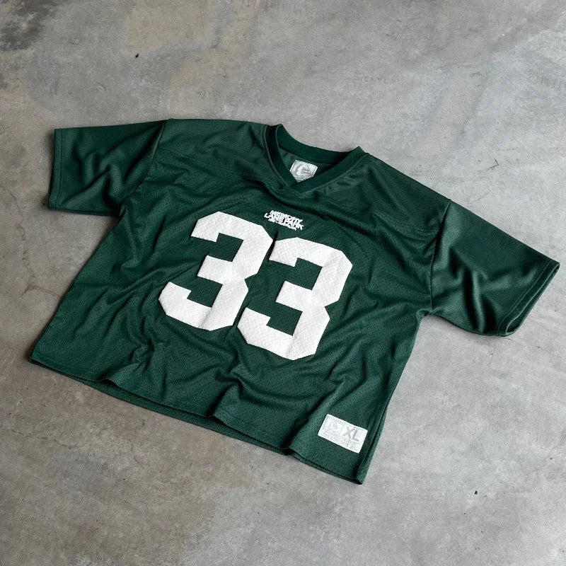 2025 new Y2K Retro Jersey Quick Dry Breathable Mesh T Shirt Men Street College Sports Wear Oversized Football Training Wear