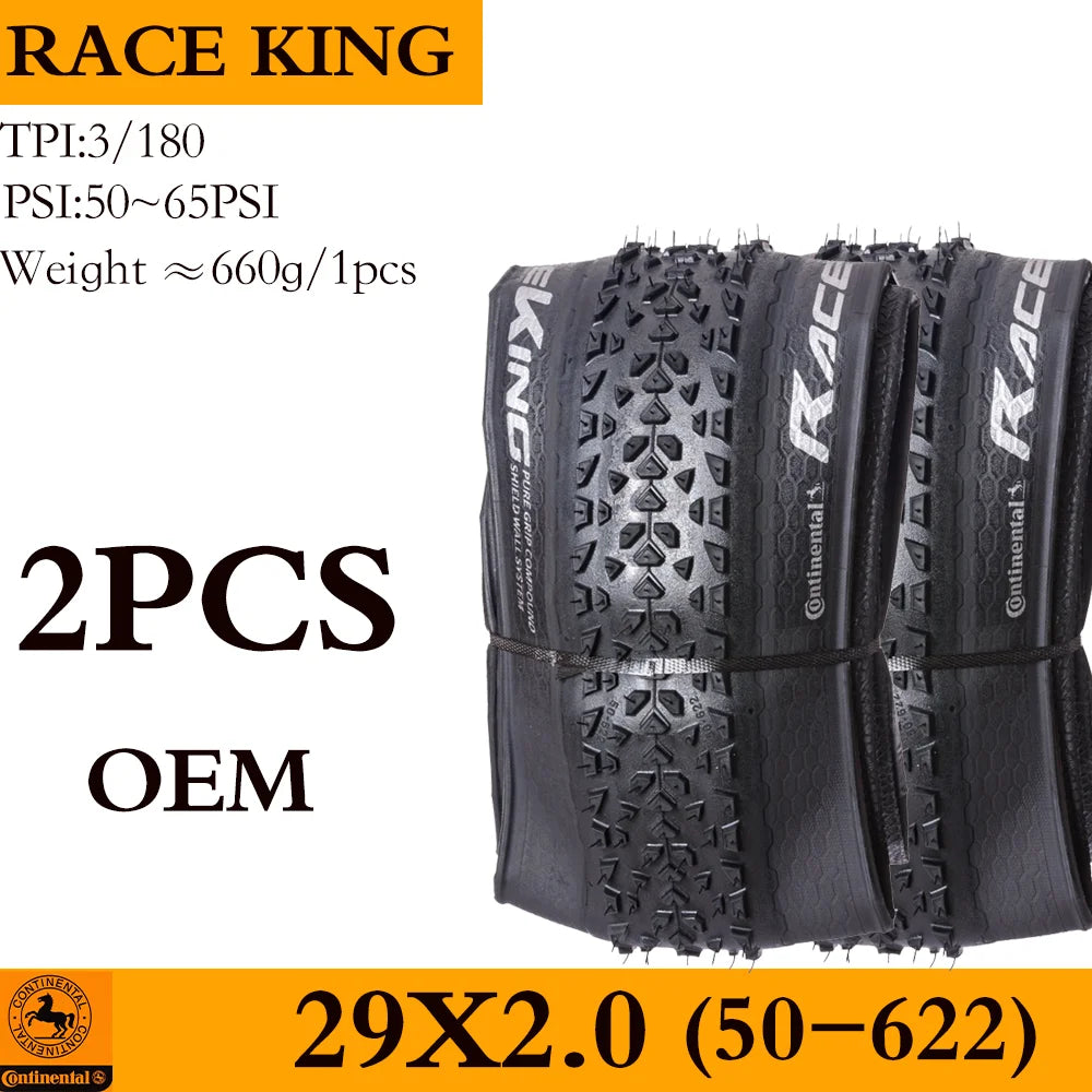 Continental Race King MTB Bicycle Tires Tubeless Rim 29 27.5 29x2.0 29x2.2 27.5x2.0 27.5x2.2 Mountain BIKE Tyre XC Accessories