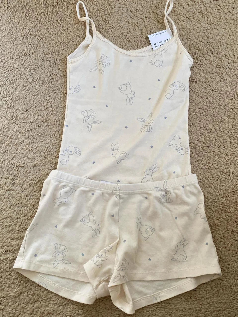 Strawberry Vest Shorts 2 Pieces Set Woman Eyelet Bow Slim Tank Top with Elastic Waist Patchwork Straight Short Pant Sweet Sets