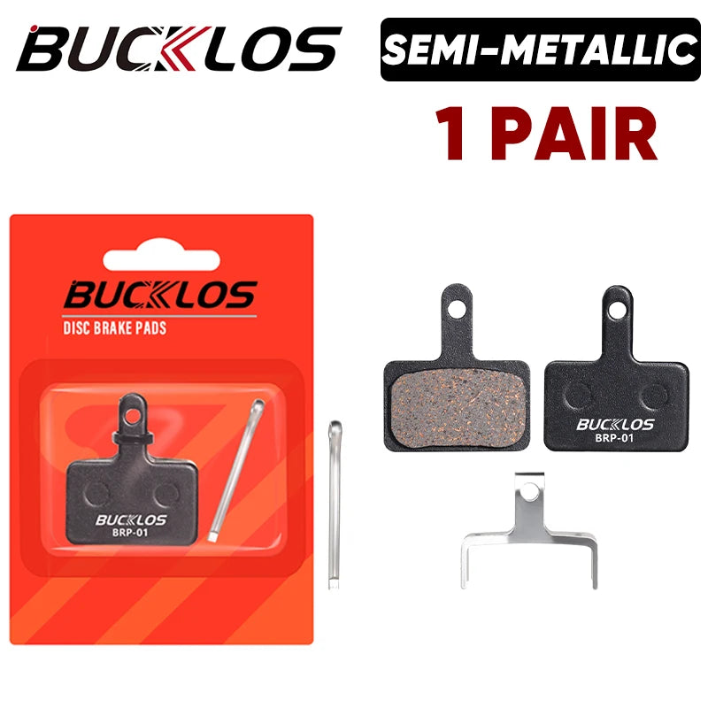 BUCKLOS Semi-Metal Mountain Bike Disc Brake Pads Semimetallic Hydraulic Disc Brake Pad Bicycle Brake Pads for SHIMANO B01S B05S