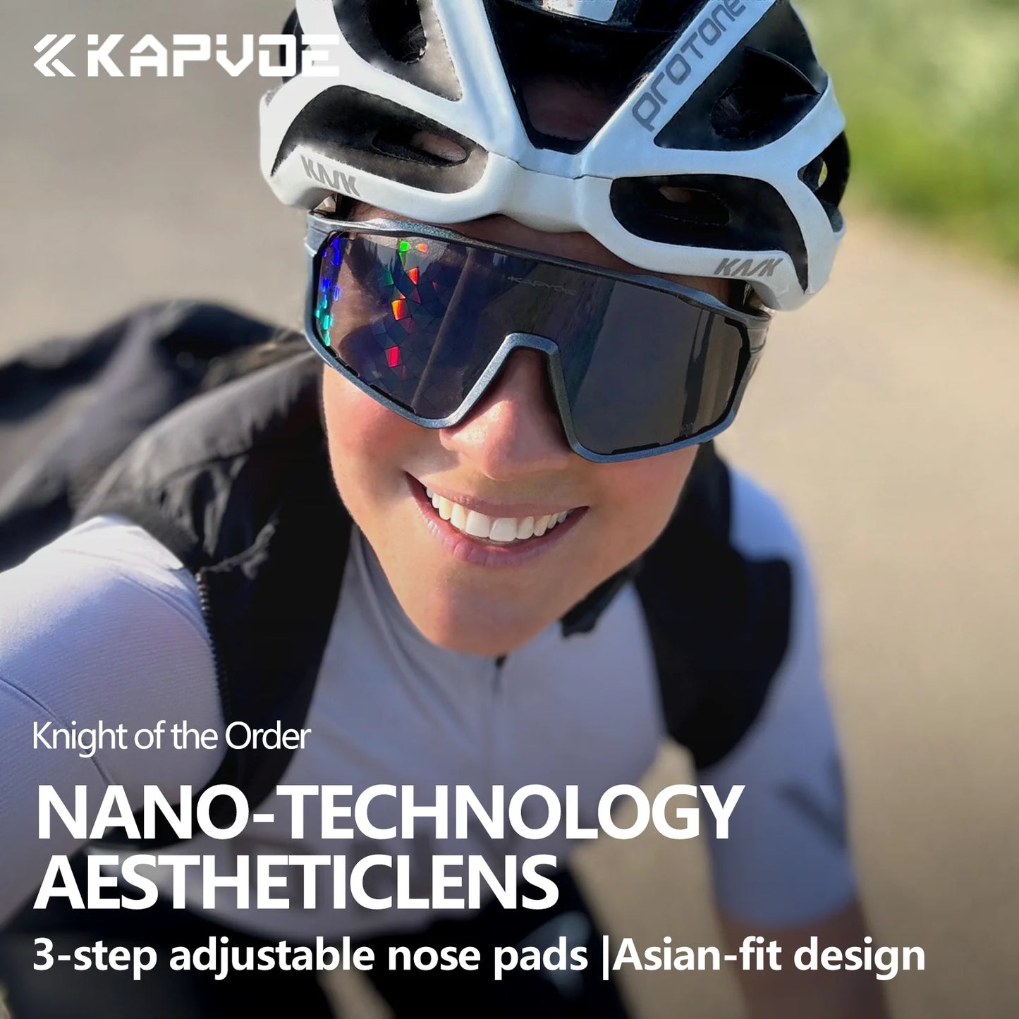 KAPVOE New Technology Nano Lenses Cycling Glasses Outdoor Sports Sunglasses Bike UV400 Eyewear Men Women MTB Bicycle Goggles