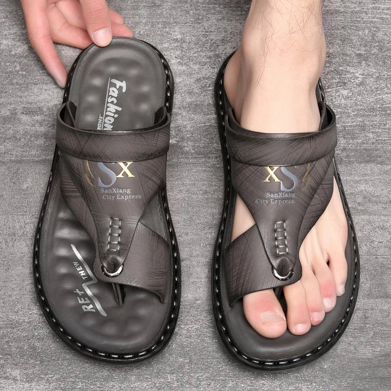 Brand Men's Sandals Summer Soft soled Anti slip Beach Shoes Male Outdoor comfortable Men slippers Luxury High Quality sandalias
