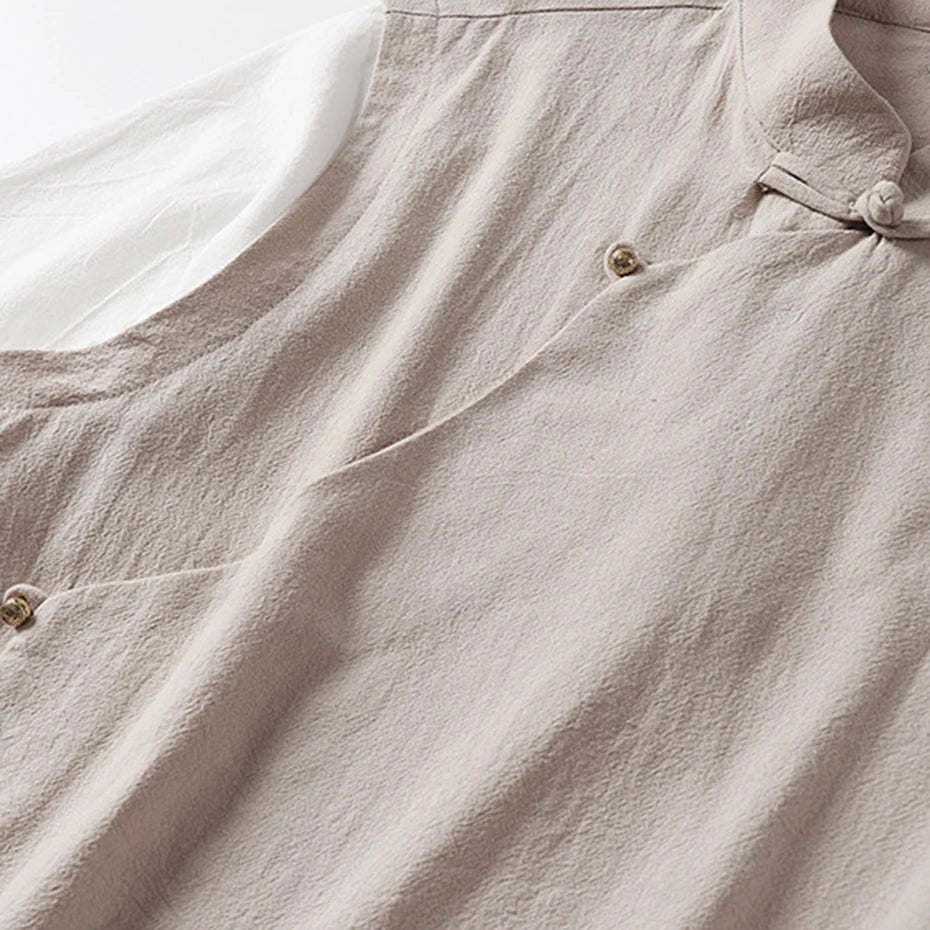 9XL Plus Size Men's Shirts Chinese Style Shirts Summer Loose Shorts Leeve Button Up Blouse Man Big 7XL 8XL Shirts