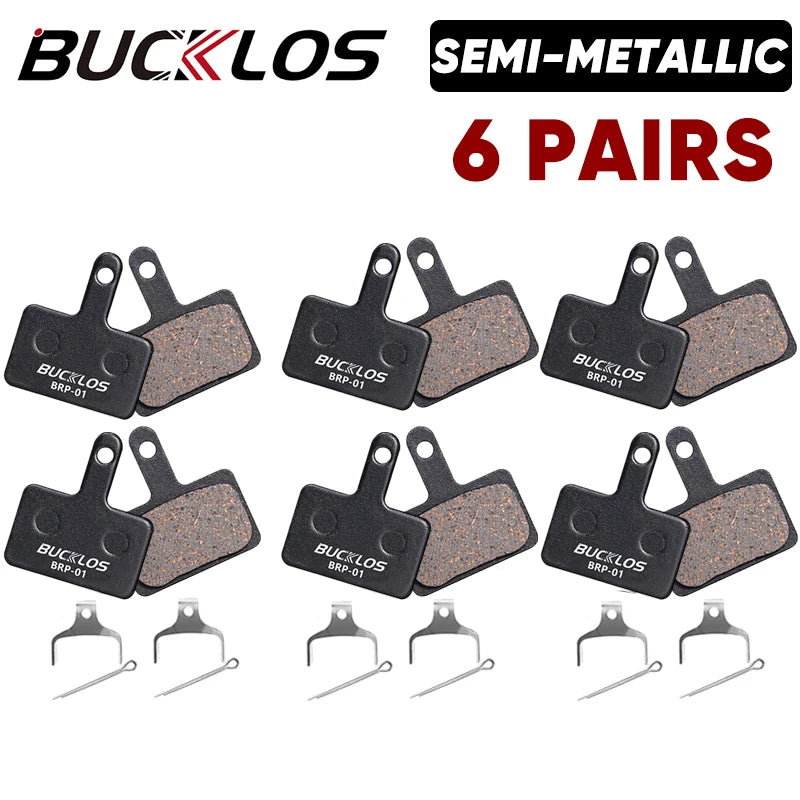 BUCKLOS Semi-Metal Mountain Bike Disc Brake Pads Semimetallic Hydraulic Disc Brake Pad Bicycle Brake Pads for SHIMANO B01S B05S