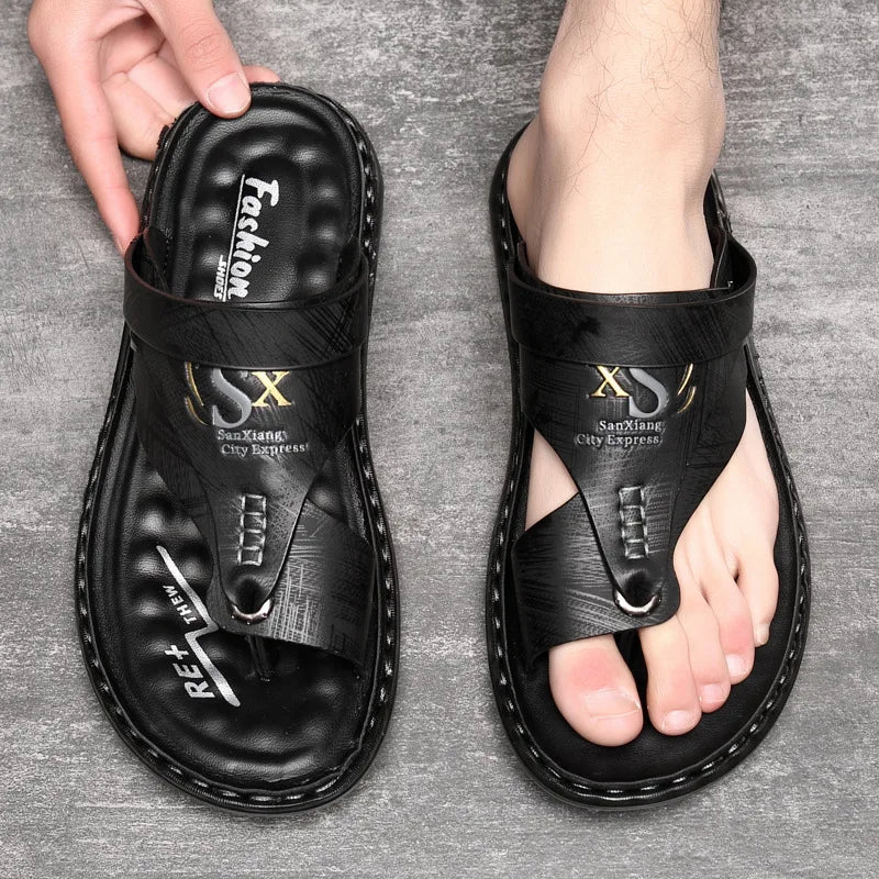 Brand Men's Sandals Summer Soft soled Anti slip Beach Shoes Male Outdoor comfortable Men slippers Luxury High Quality sandalias