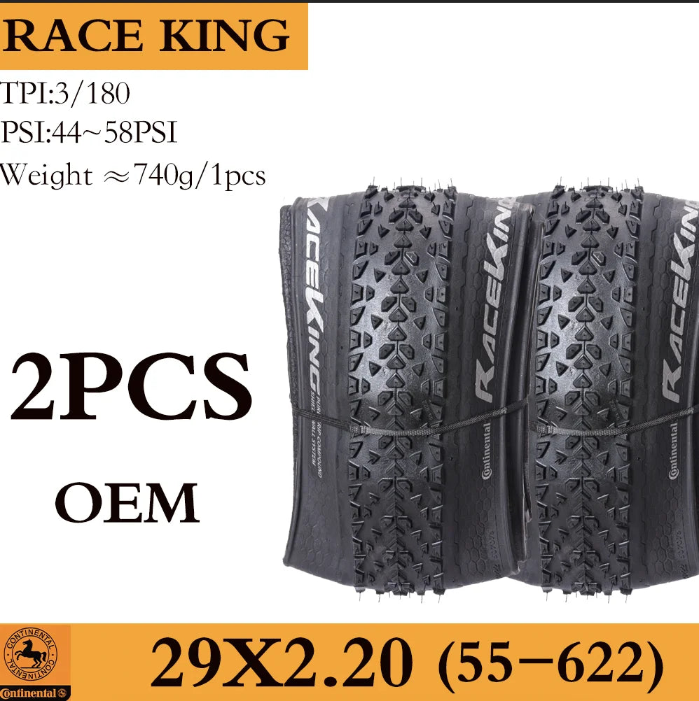 Continental Race King MTB Bicycle Tires Tubeless Rim 29 27.5 29x2.0 29x2.2 27.5x2.0 27.5x2.2 Mountain BIKE Tyre XC Accessories