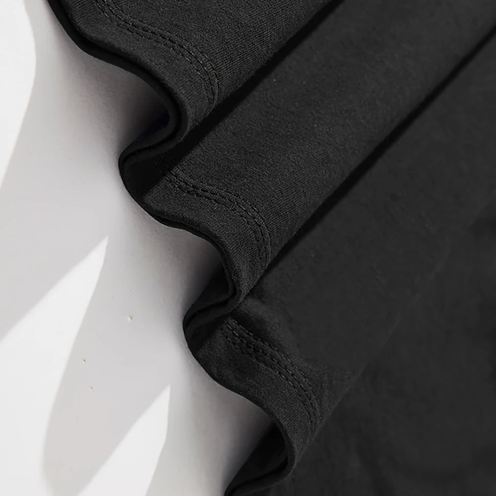 Man short sleeve T-shirt 100% Cotton Letter Print Round Neck Oversized Tee Casual Breathable High Quality T-shirts for men