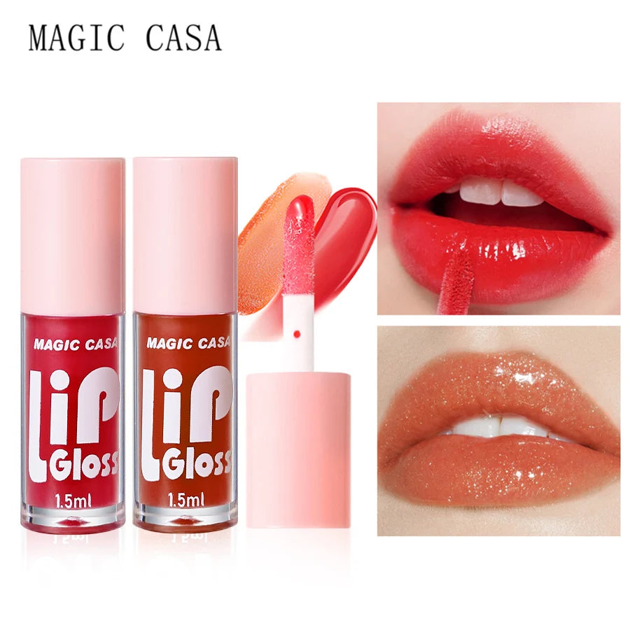 MAGIC CASA 6pcs/set Small bottle Hydrating Jelly Lip Oil long-lasting Moisturizing smooth shimmering Lip Hydrating Liquid