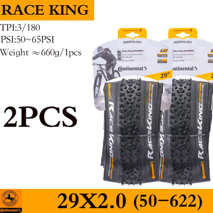 Continental Race King MTB Bicycle Tires Tubeless Rim 29 27.5 29x2.0 29x2.2 27.5x2.0 27.5x2.2 Mountain BIKE Tyre XC Accessories