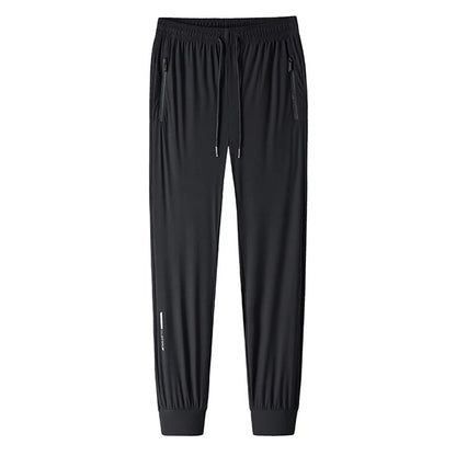 High Quality Ice Silk Pants For Men's Summer Slim Casual New Loose High Elasticity Quick Drying Outdoor Running Casual Pants