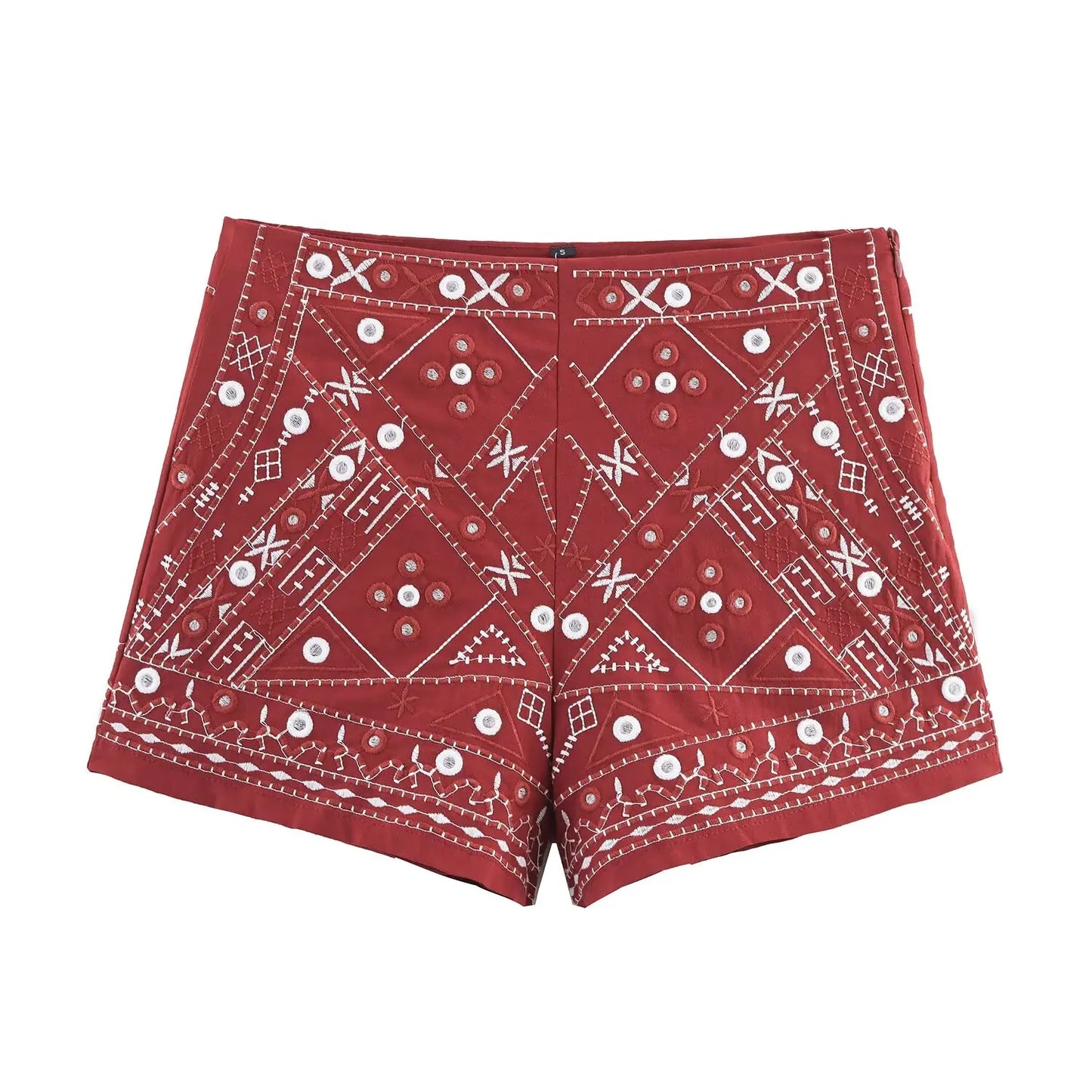 MYST&ZA2025 new summer women's casual embroidered sleeveless V-neck short vest vest top + high waist shorts