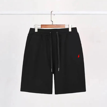 Summer RL men's shorts, 3/3 POLO sanitary pants, solid color sports pants, casual vacation, loose fit