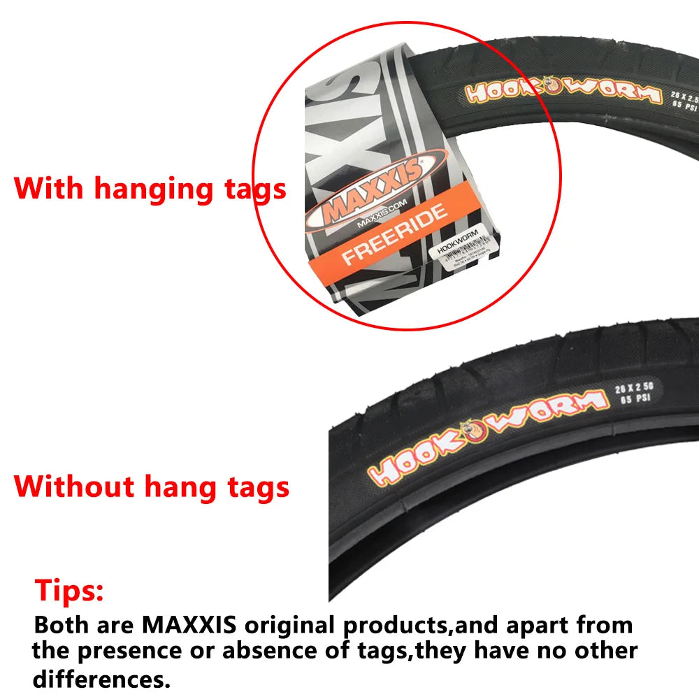 1pcs MAXXIS HOOKWORM Original Rrban Assault Tire For Cargo Bikes Pedicabs FLAT/PARK/STREET/VERT Bicycle Tyre BMX Bike Tires