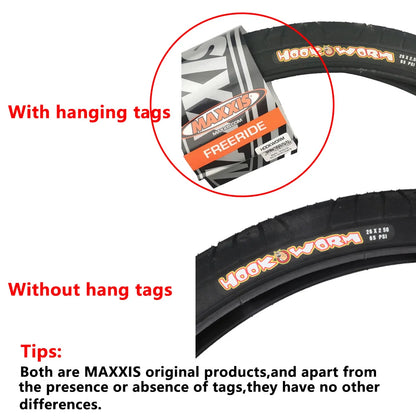1pcs MAXXIS HOOKWORM Original Rrban Assault Tire For Cargo Bikes Pedicabs FLAT/PARK/STREET/VERT Bicycle Tyre BMX Bike Tires