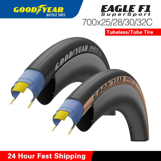 Goodyear Bicycle Tires Eagle F1 Supersport 700x28C Tubeless/Tube Road Bike Tire 700x30/32C Foldable Gravel Cycling Tire Parts