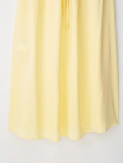 PB&ZA2025 New Women's Casual Fashion Temperament Pleated Drape Backless Midi Sling V-neck Dress Long Skirt