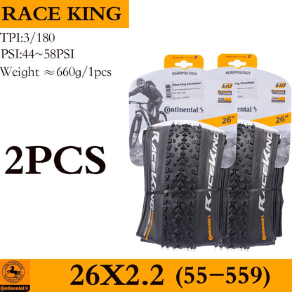 Continental Race King MTB Bicycle Tires Tubeless Rim 29 27.5 29x2.0 29x2.2 27.5x2.0 27.5x2.2 Mountain BIKE Tyre XC Accessories