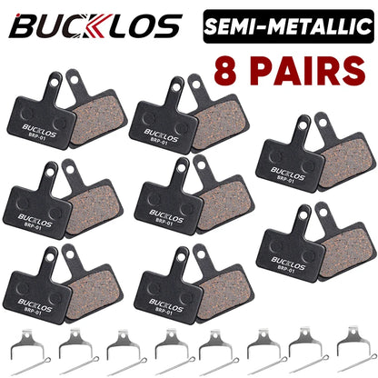 BUCKLOS Semi-Metal Mountain Bike Disc Brake Pads Semimetallic Hydraulic Disc Brake Pad Bicycle Brake Pads for SHIMANO B01S B05S