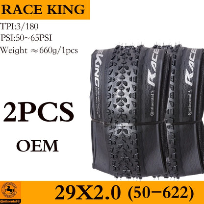 Continental Race King MTB Bicycle Tires Tubeless Rim 29 27.5 29x2.0 29x2.2 27.5x2.0 27.5x2.2 Mountain BIKE Tyre XC Accessories