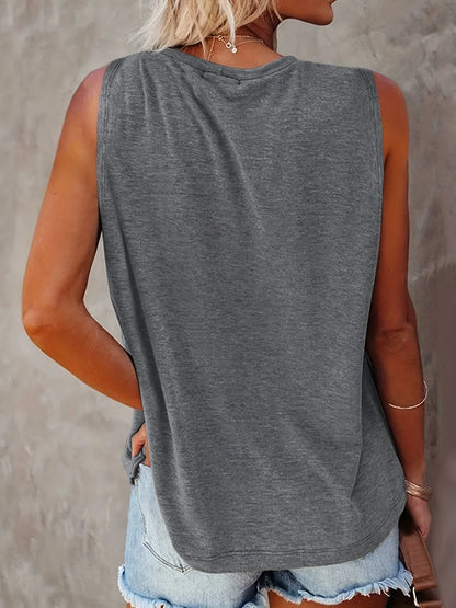 Women's Summer Colorful Paw Print Loose Size Breathable and Comfortable Sleeveless Tank Top T-shirt  Summer Casual Loose