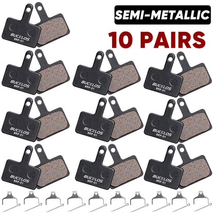 BUCKLOS Semi-Metal Mountain Bike Disc Brake Pads Semimetallic Hydraulic Disc Brake Pad Bicycle Brake Pads for SHIMANO B01S B05S