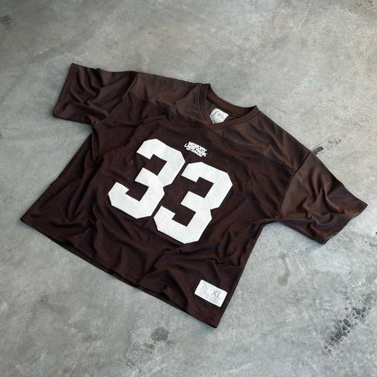 2025 new Y2K Retro Jersey Quick Dry Breathable Mesh T Shirt Men Street College Sports Wear Oversized  Football Training Wear