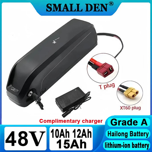 Brand new Original 48V 10Ah 12Ah 15Ah 18650 Hailong Battery Built in 30A BMS 0-1500W High Power motor Bafang BBS02 BBS03 BBSHD