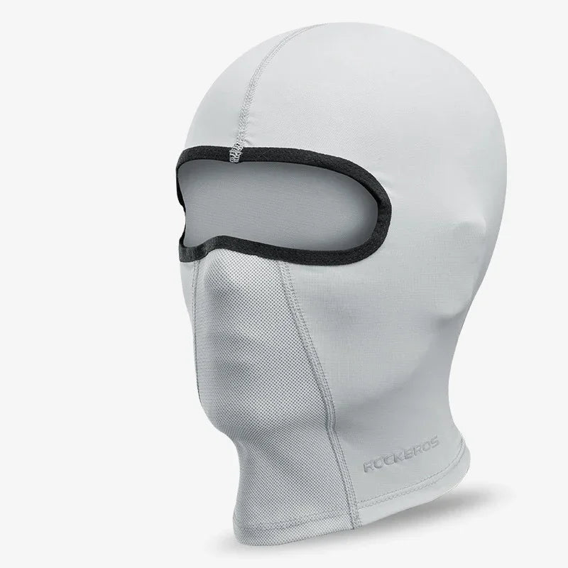 ROCKBROS Summer Cool Women Men Hat Anti-UV Full Face Mask Motorcycle Helmet Balaclava Ice Silk Breathable Dustproof Cycling Cap